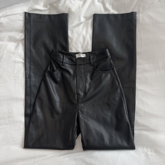 House of CB Omaria Faux Leather Wide Leg Trousers Black Women’s Size S - Picture 1 of 4